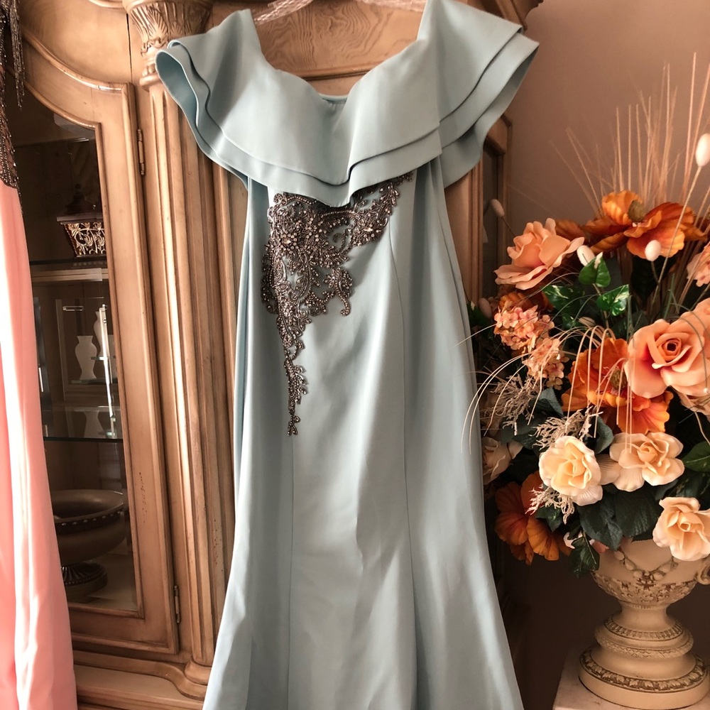 Light green dress - custom made